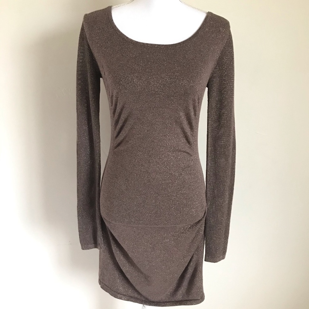EXPRESS brown sweater dress - size S